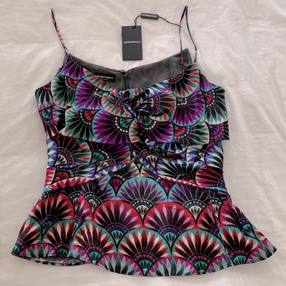 ⭐️ NWT Emporio Armani 100% Mulberry Silk Top!